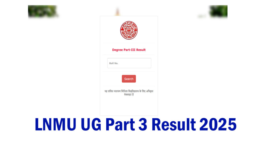LNMU UG Part 3 Result 2025
