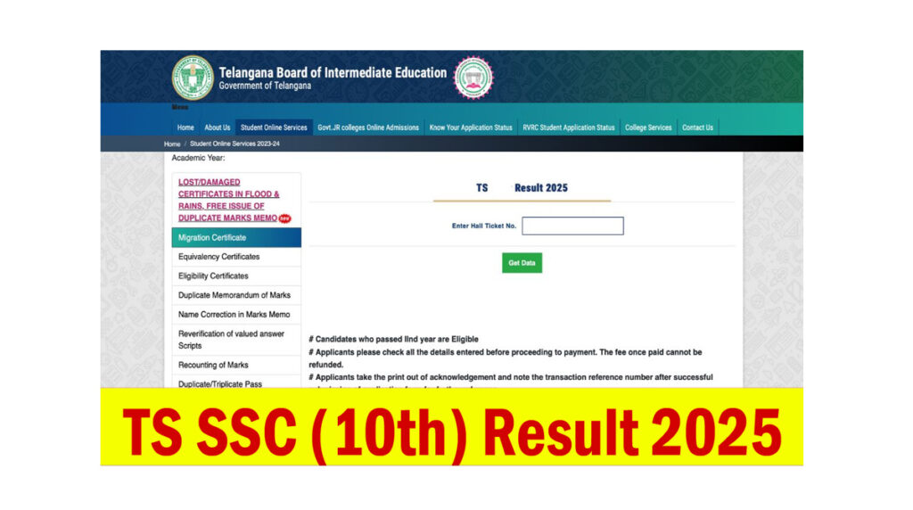 TS SSC Result 2025